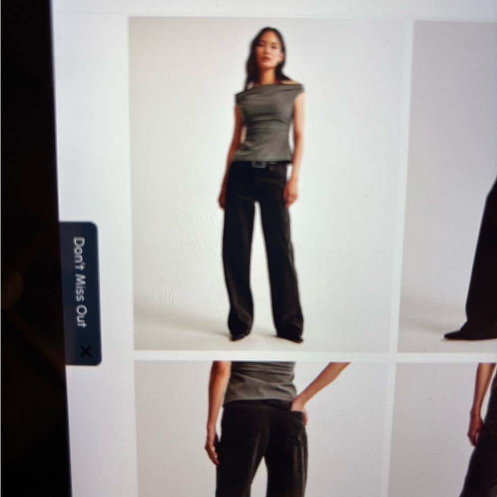 Abercrombie & Fitch Charcoal Wide Leg Jeans